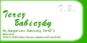 terez babiczky business card